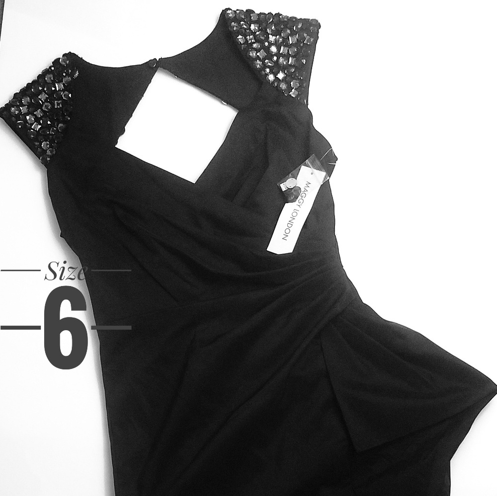 Maggy London Black Dress deep Indigo